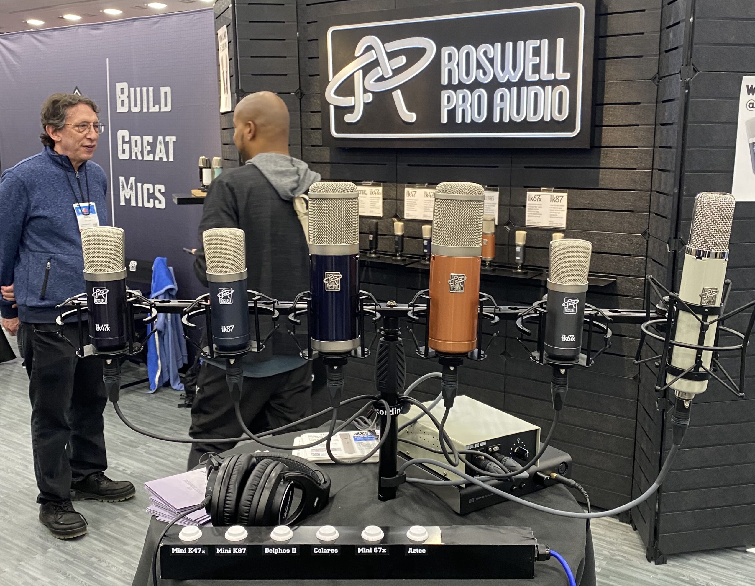 It's push to play at the Roswell Pro Audio booth.