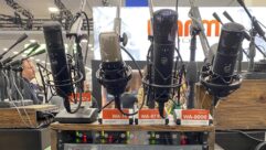 Just a few of the many mics on display at Warm Audio were (l-r) the WA-47jr., WA-14, WA-87 R2 and WA-8000.