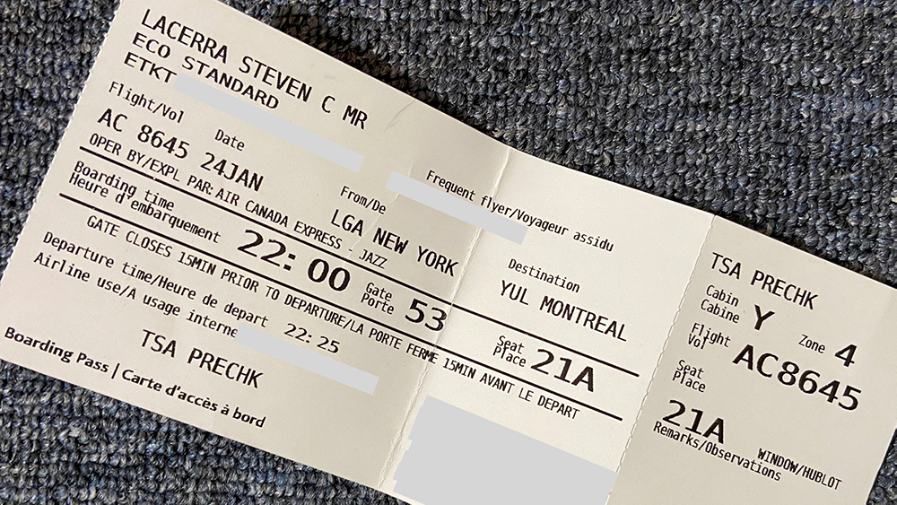 steve la cerra plane ticket