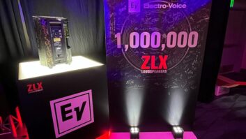 The 1,000,000th EV ZLX Loudspeaker last week at NAMM.