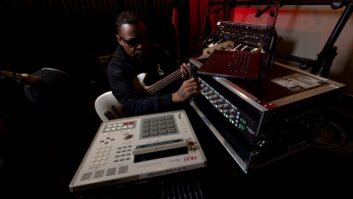 Bernard “Focus…” Edwards, Jr. with the SSL Pure Drive Octo preamp.