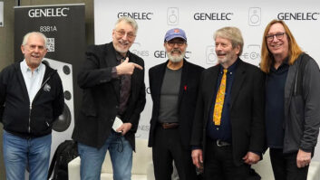 Pictured at NAMM 2024 (L-R) are Elliot Scheiner, Frank Filipetti, Will Eggleston, George Massenburg and Chuck Ainlay.