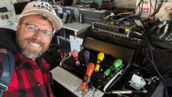 National Public Radio audio engineer Josh Rogosin with some of his Telefunken M80s.