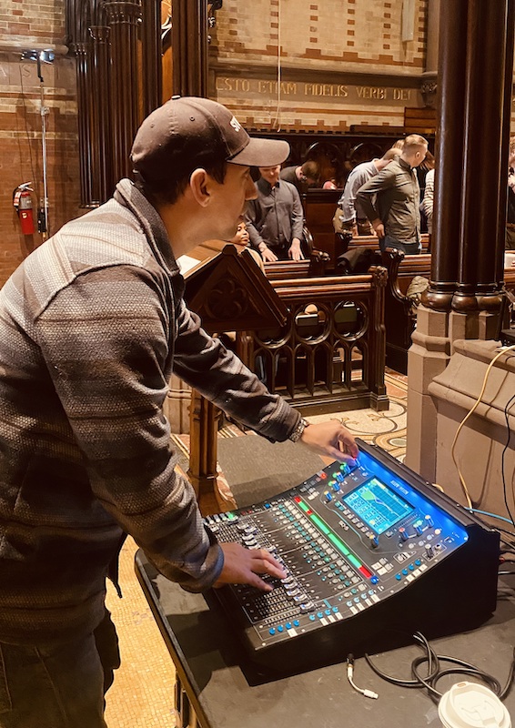The new audio system at the Chapel of the General Theological Seminary in Manhattan, NY includes a 48-channel Allen & Heath SQ-5 mixing console.