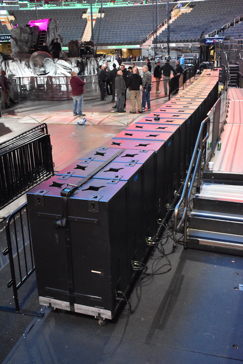 A powerful row of 33 Clair Cohesion subs stands at the ready. Photo: Clive Young/Future.