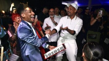 Jon Batiste and Will Smith. Photo: Manny Hernandez.