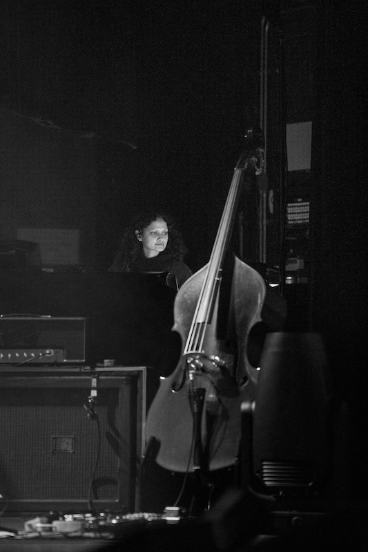 Monitor engineer Ashoka Kanungo provides in-ear mixes at stageside. PHOTO: Kimberly Craven/Craven & Co.