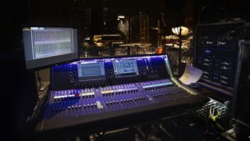 Monitor engineer Will Feeley used a dLive S7000 surface for the tour.