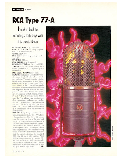 The Micro-Phil RCA 77A column.