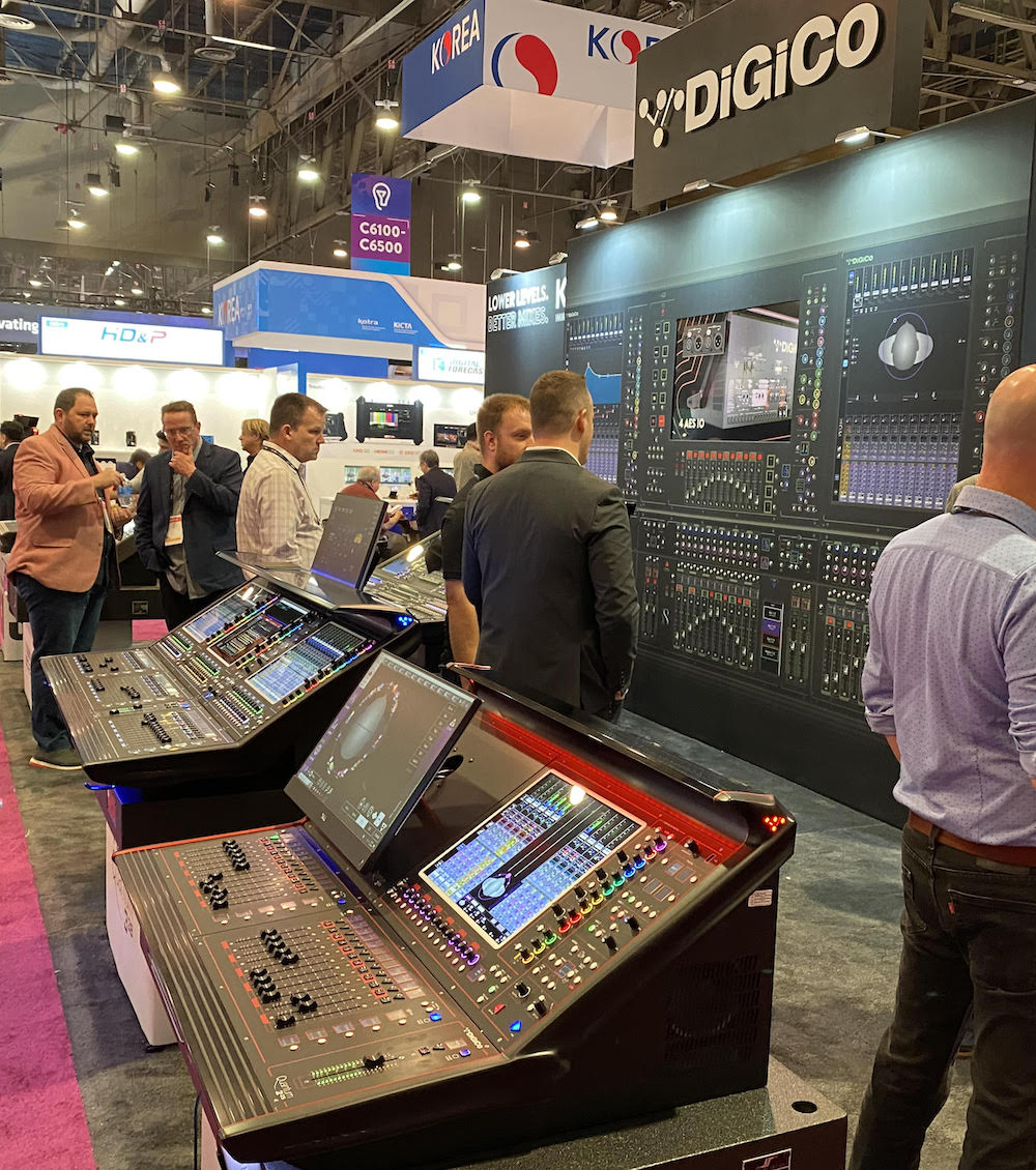 DiGiCo’s Quantum lineup is on full display at the company’s booth, along with gear from recent acquisition Fourier Audio.