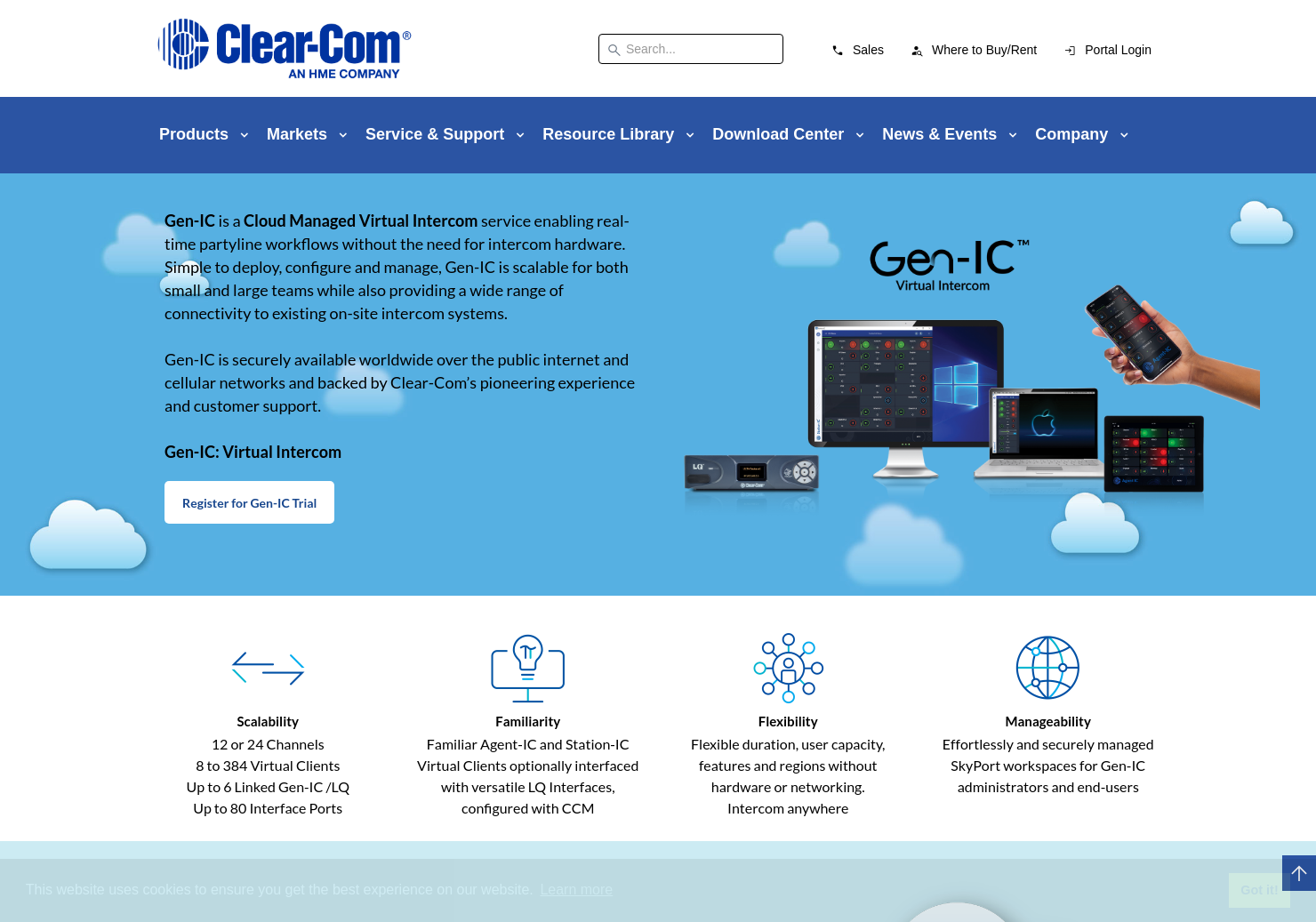 Clear-Com - Gen-IC Cloud Managed Virtual Intercom Service