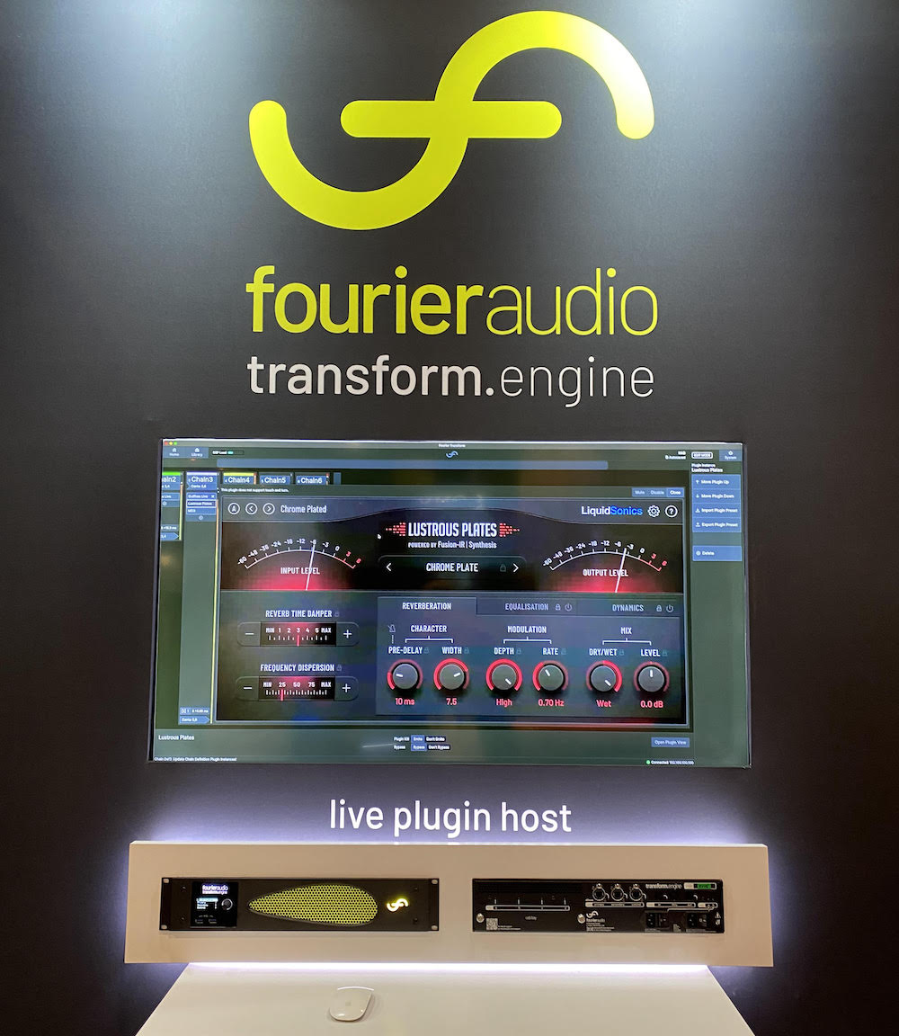 Following its acquisition last year at AES by DiGiCo, Fourier Audio is onhand at the Audiotonix booth with its transform.engine live plug-in host.