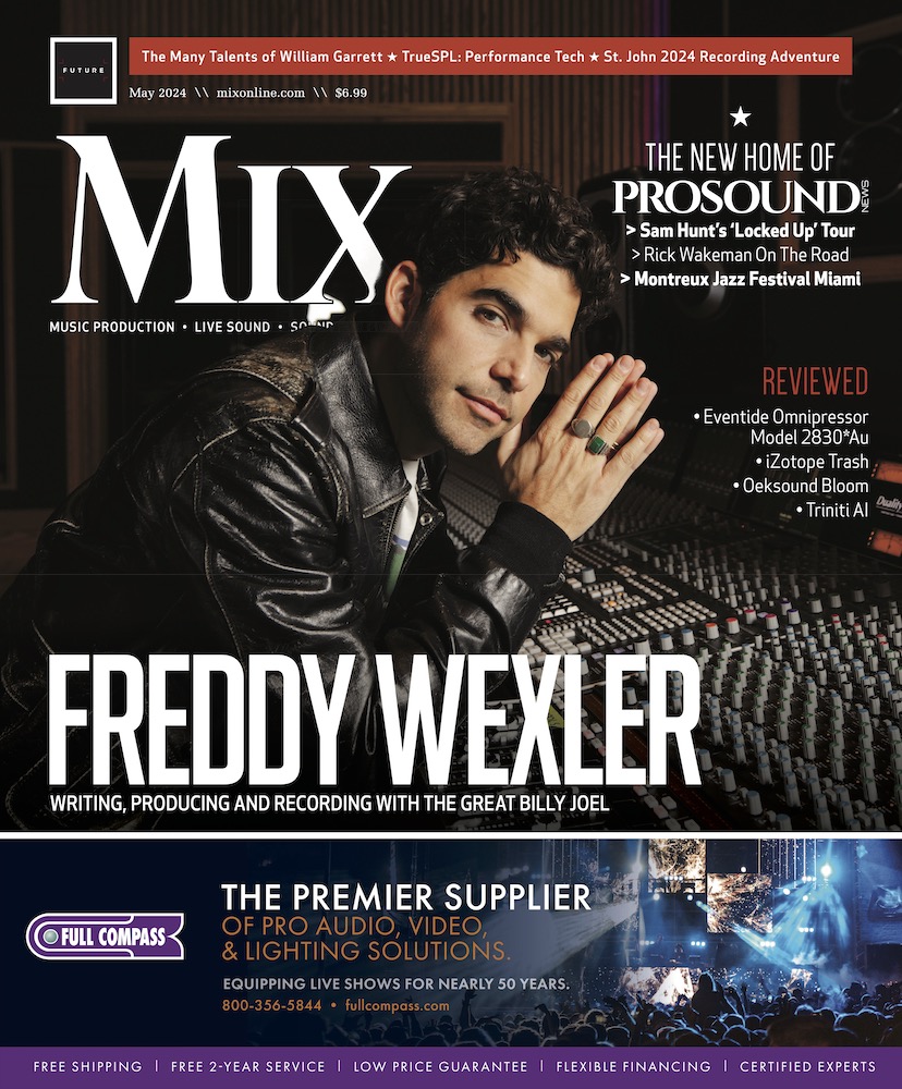 On the cover of Mix's May 2024 issue: Songwriter/ProducerFreddy Wexler pauses at the Solid State Logic Duality console inside his studio at Evergreen Enterprise Experience in Los Angeles. Photo: Ashley Osborn.