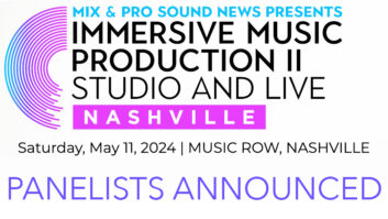 Speaker Lineup Announced for Mix Nashville: Immersive Music Production II
