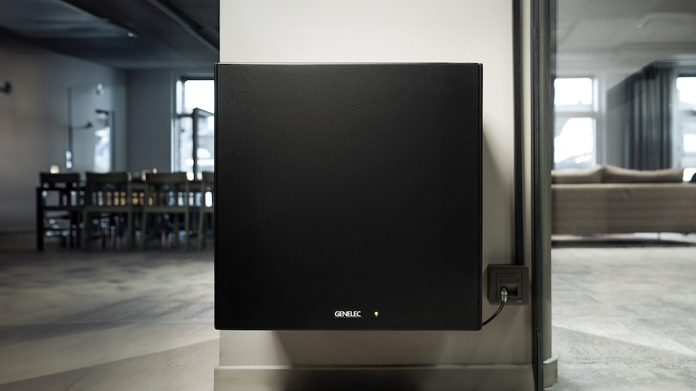 The Genelec 3440A Smart IP PoE Subwoofer can be floor, wall or ceiling-mounted.