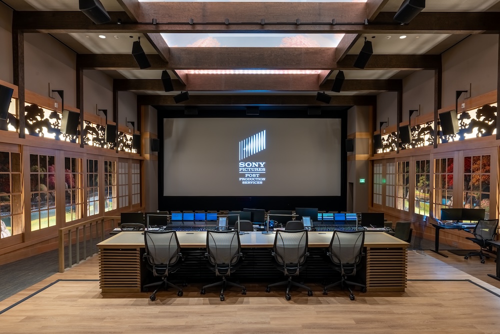 The recently revamped Anthony Quinn Theater features a new JBL 5742 four-way ScreenArray speaker system and a remade client listening area behind the console, among other improvements. Photo: Eric Dye and Mark Fulinara