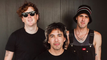 Fidlar—drummer Max Kuehn (left), guitar/vocalist Zac Carper (center) and bassist Brandon Schwartzel—has returned with its first album in five years. Photo: Alice Baxley.