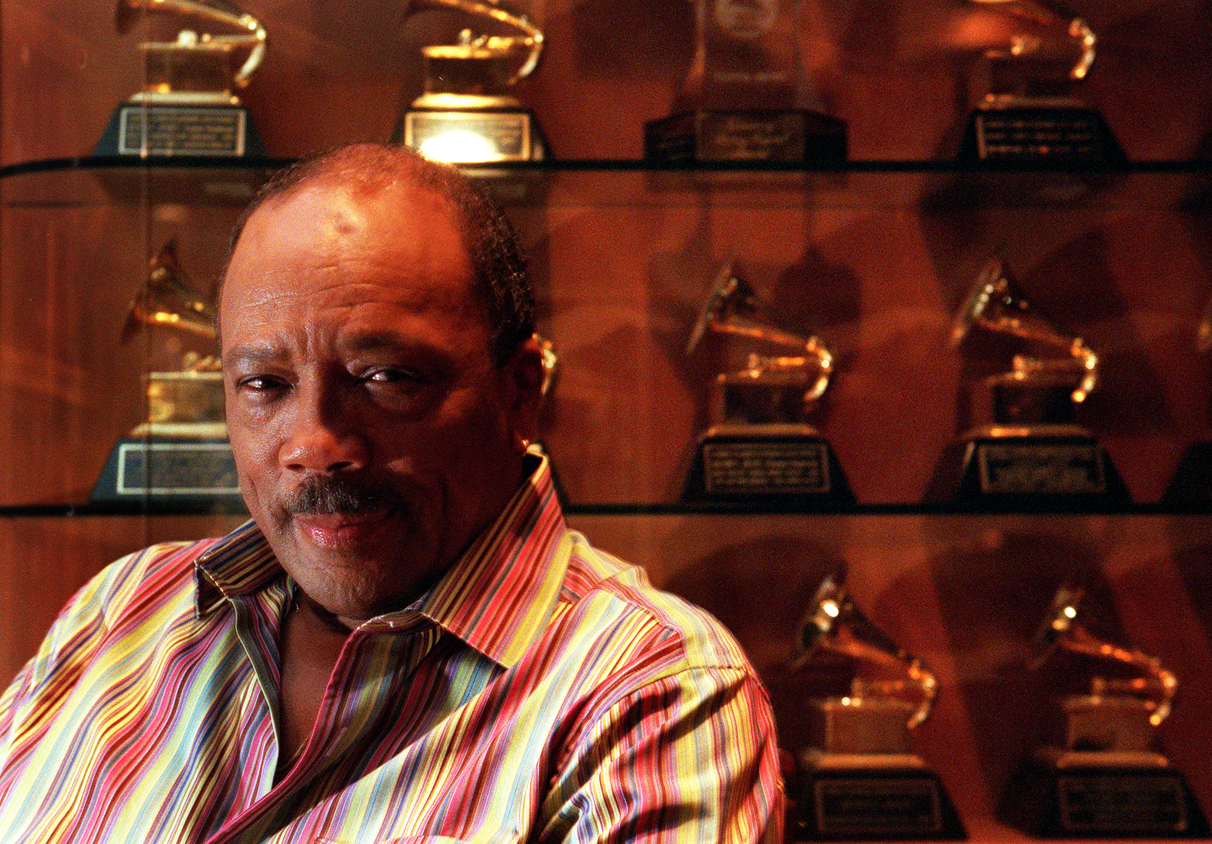 Quincy Jones at home in Bel Air, in an undated photo. Photo: Photo by Lawrence K. Ho/Los Angeles Times via Getty Images.