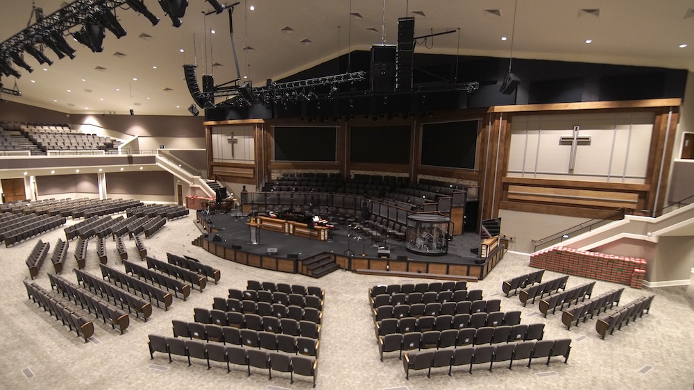 The Daniel Group recently outfitted the 2,000-seat Whitesburg Baptist Church in Huntsville, AL with a new Meyer Sound Leopard P.A.
