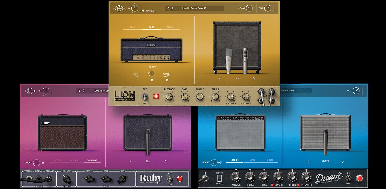 UNIVERSAL AUDIO RUBY 63, DREAM 65 AND LION 68