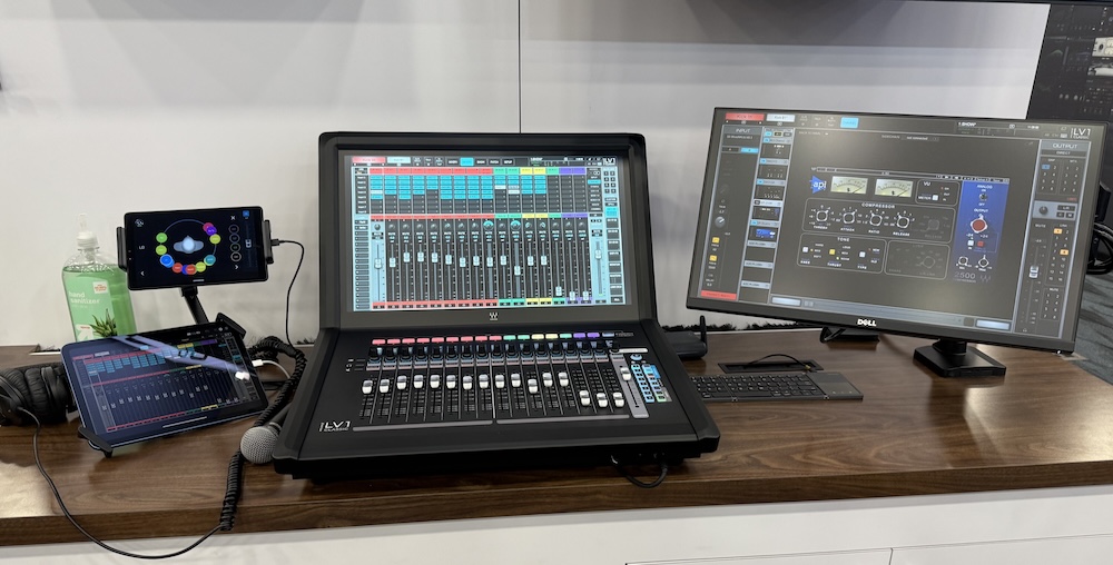 Waves has offered its LV1 live mixing system as a modular setup for a few years but has used the NAMM Show to debut a new, fully integrated version, the eMotion LV1 Classic. There are 64 stereo channels, 44 stereo buses, 16 onboard Waves Signature Preamps, and of course Waves processors included with the console.