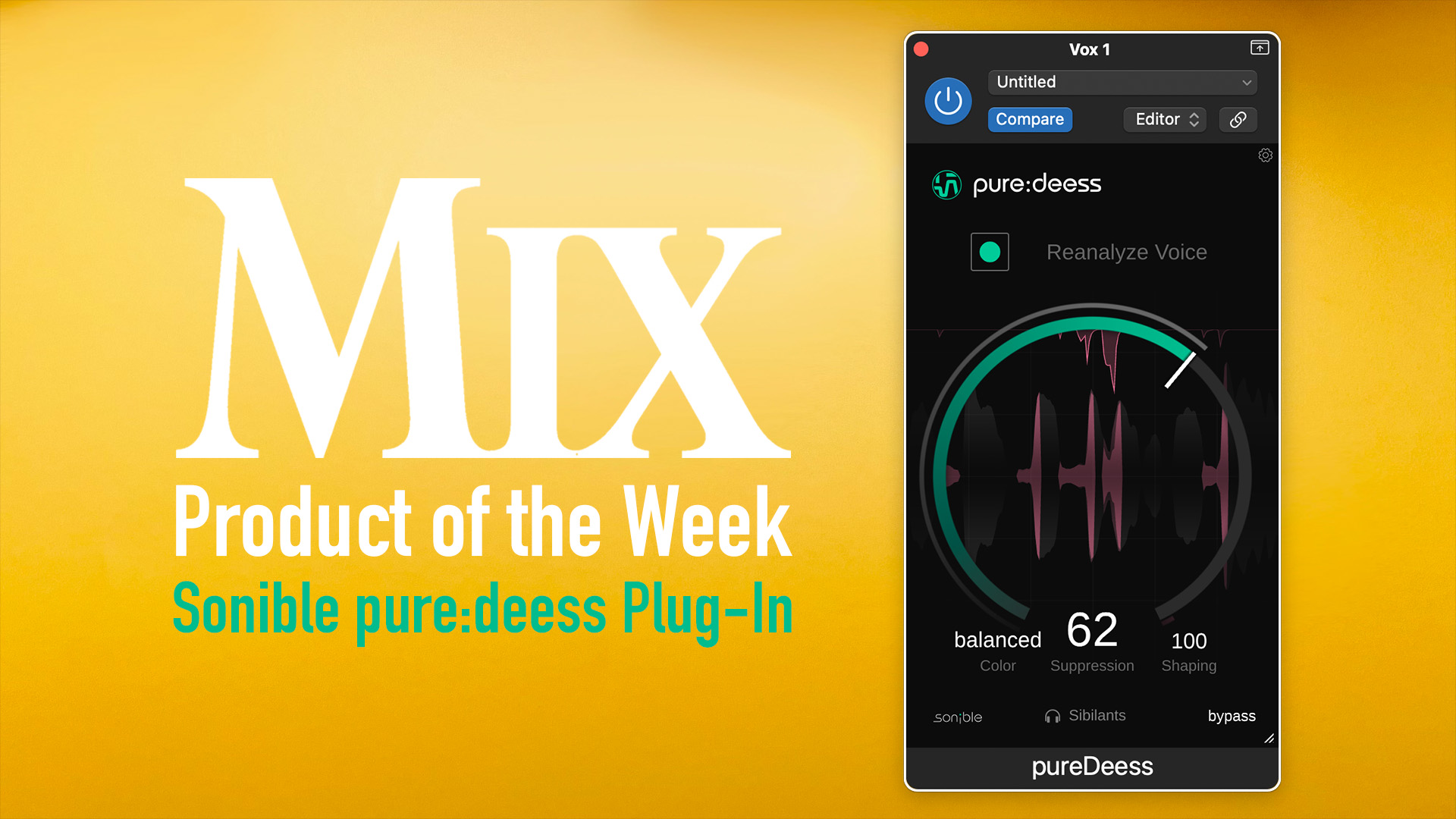 Sonible pure:deess Plug-In — A Mix Product of the Week