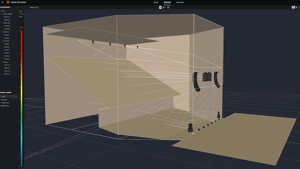 A rendering of the King Center in JBL Venue Synthesis.