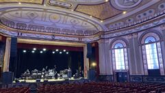 Calm before the storm: The beautiful Robins Theatre (Warren, Ohio) moments before soundcheck.