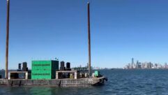 The final show on Tyler, The Creator’s whirlwind pop-up tour was held at a Brooklyn Army Terminal pier, using shipping containers for a stage and Manhattan as a backdrop.