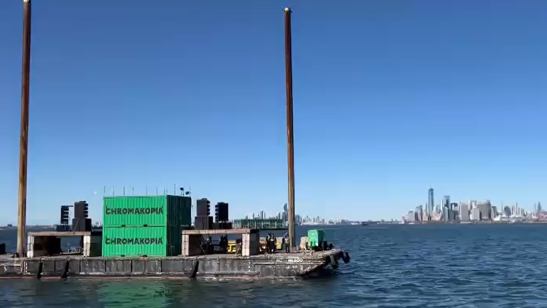 The final show on Tyler, The Creator’s whirlwind pop-up tour was held at a Brooklyn Army Terminal pier, using shipping containers for a stage and Manhattan as a backdrop.