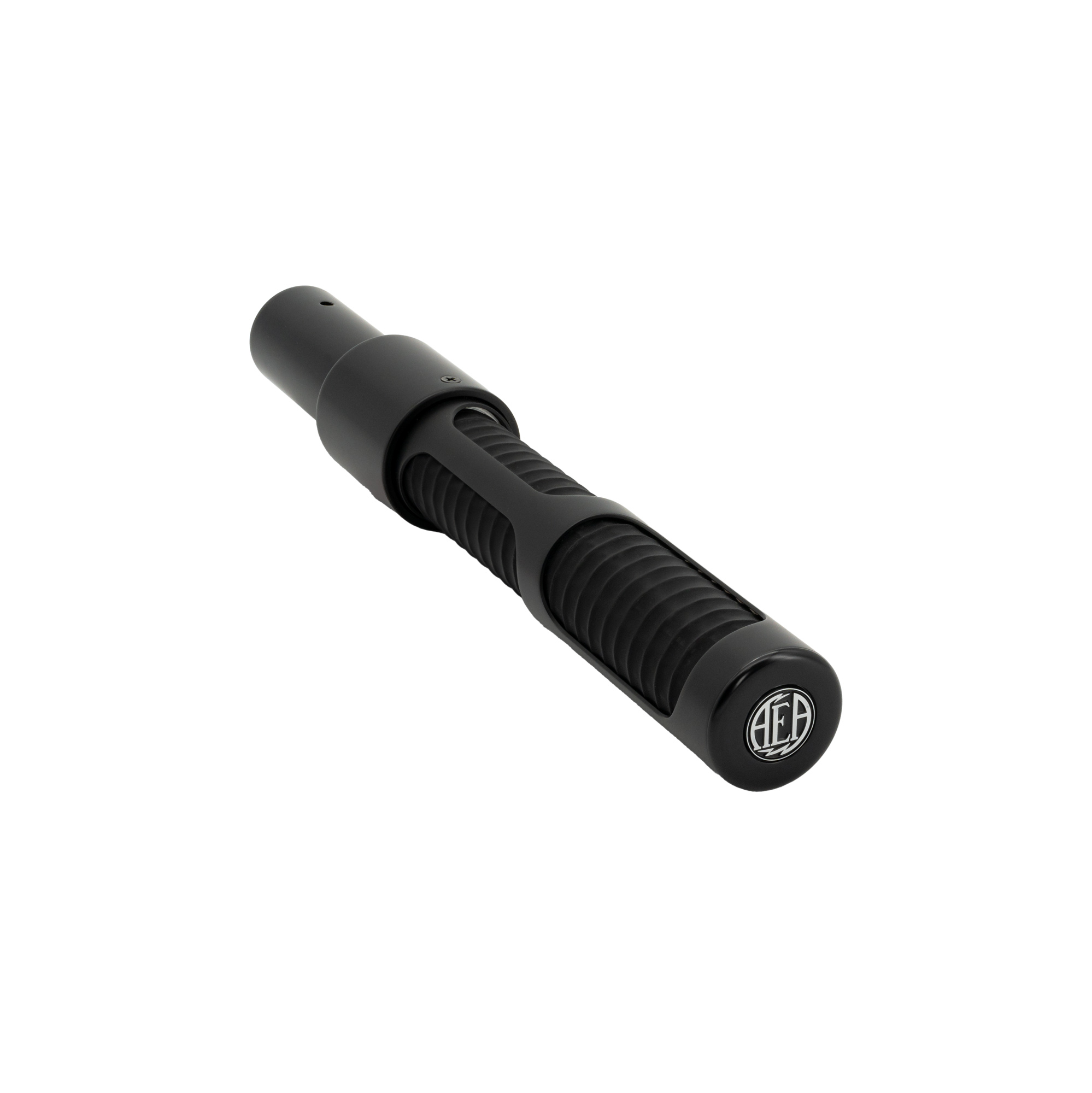 Located beneath the microphone in this photo, the aiming dot helps determine the best right angle for mic positioning.