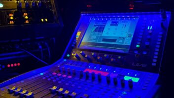 The Bassment Club's Allen & Heath dLive C1500 control surface.