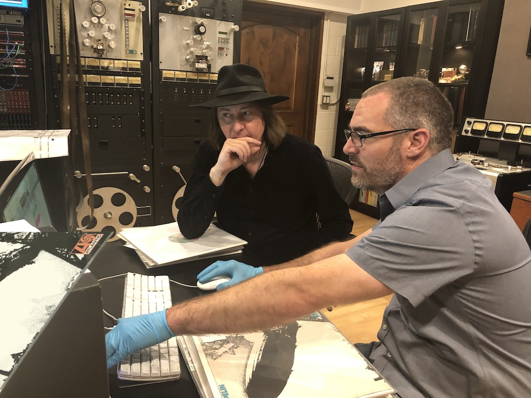 Director Bernard MacMahon (left) and sound supervisor Nick Bergh consider their options. Photo: Courtesy of Nick Bergh.