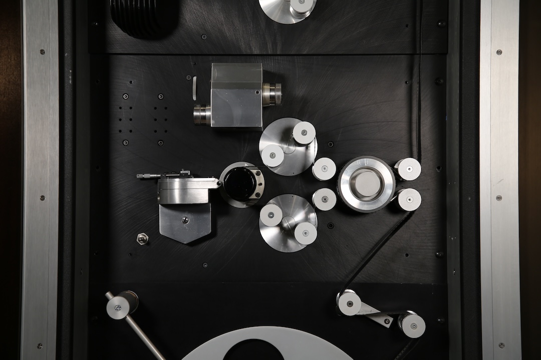 Bergh’s optical transfer machine combines the best of old and new, with 1940s Western Electric optics and a 1990s Sondor transport. Photo: Courtesy of Nick Bergh.