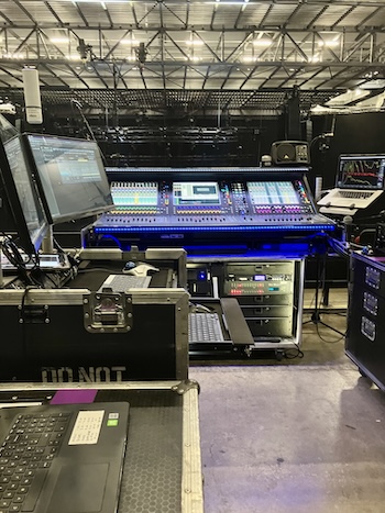 Front-of-House was centered around a DiGiCo Quantum 338 console.