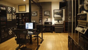 The Endpoint Audio Labs machine room, featuring custom and highly modified analog sound decks for everything from Edison cylinders to 70mm prints. Photo: Courtesy of Nick Bergh.