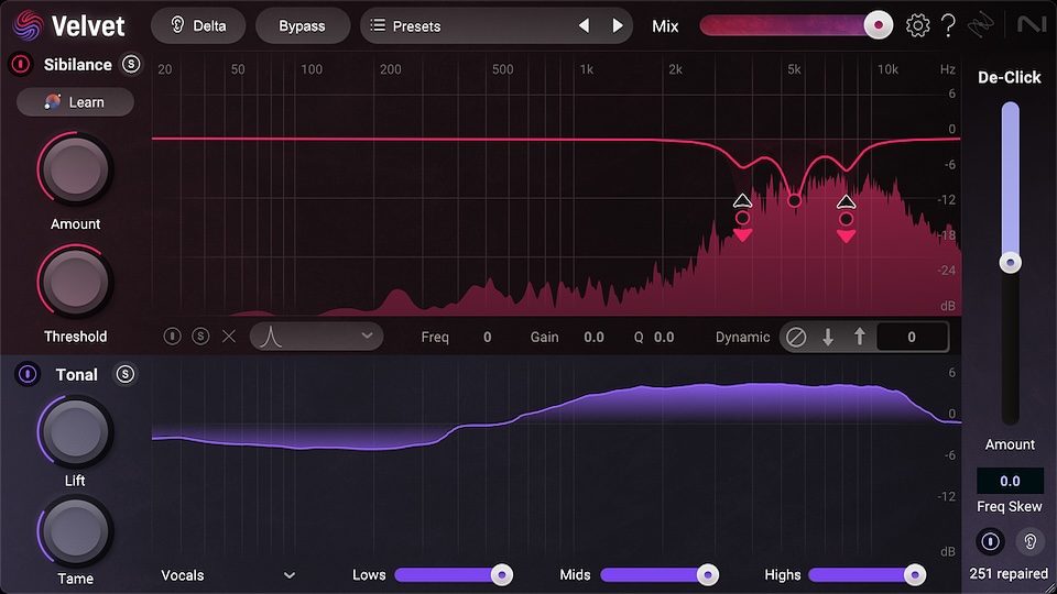 iZotope's Velvet plug-in.