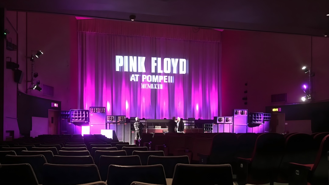 The full P.A. during soundcheck.