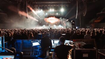 Godsmack, tearing it up in Poland with the help of a Meyer Sound Panther P.A. Photo: Francesca Ludikar.