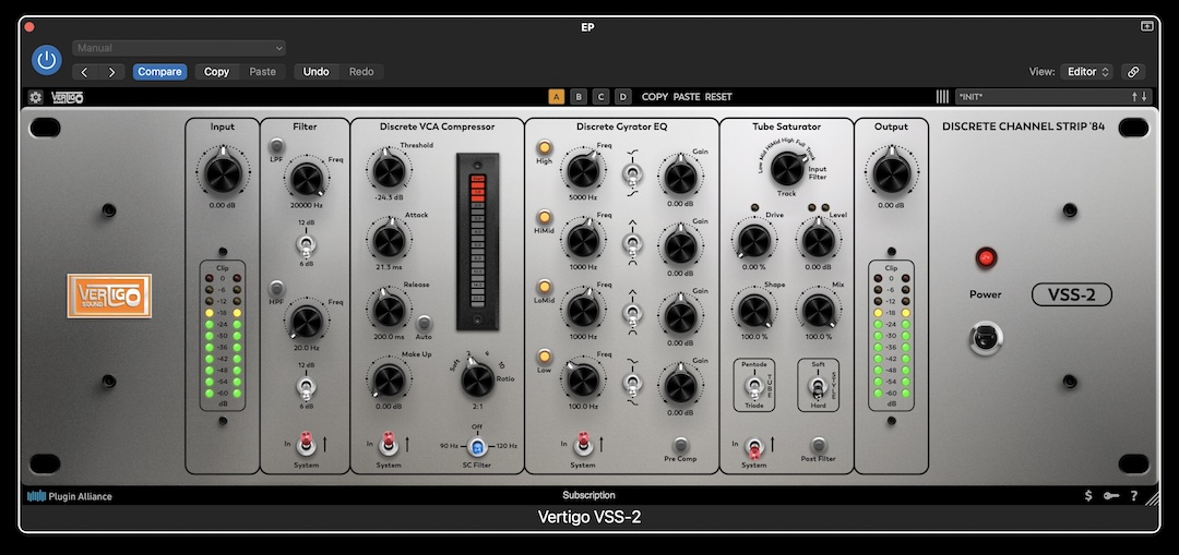 The Vertigo VSS-2 includes modular emulations of various Vertigo Sound processors.