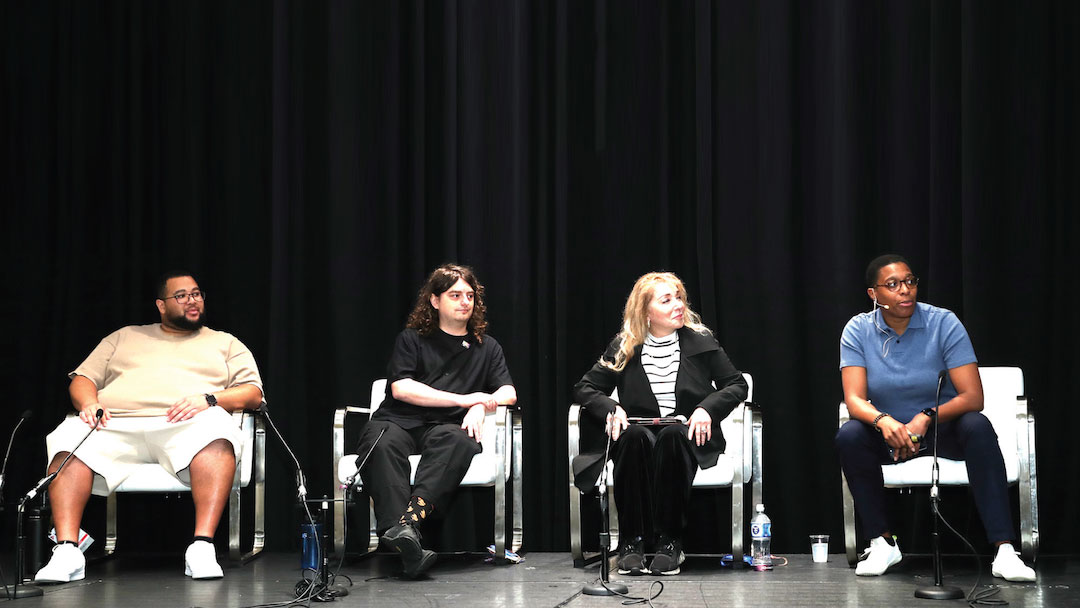 From left: Chris Crichlow, CFLEX; Greg Casparian, Total Concept Integration; Janell Smith, IDTVFLIX; and Rachael Harris, Harris Production Services. Photo: John Staley.