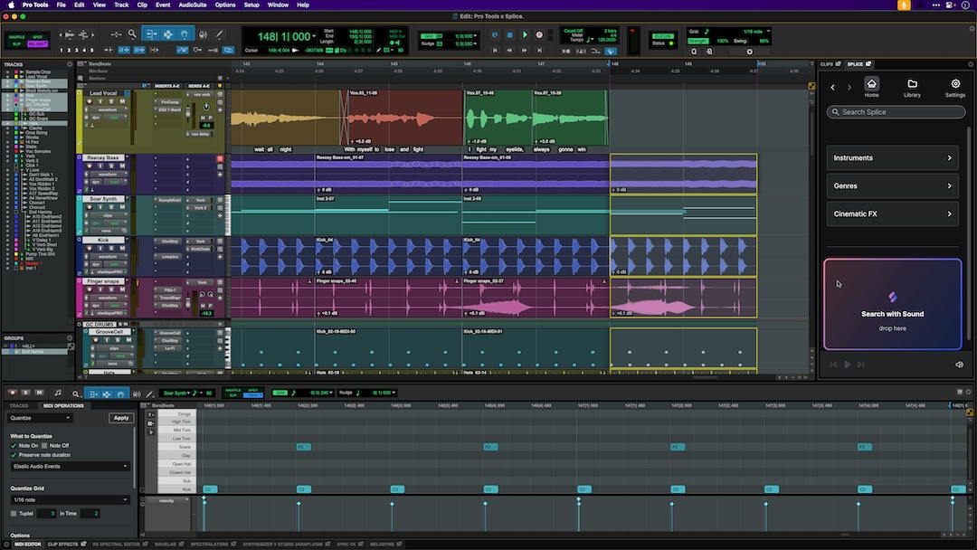 The latest Pro Tools update adds native Splice integration.