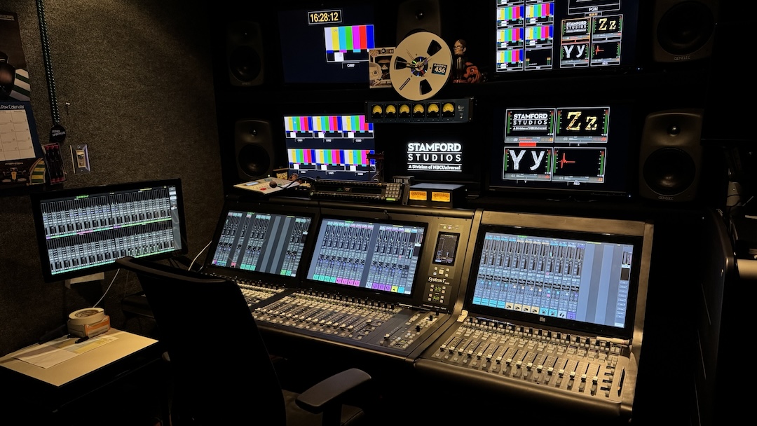 NBCUniversal’s Stamford Studios has a new Solid State Logic System T S400 broadcast audio platform.