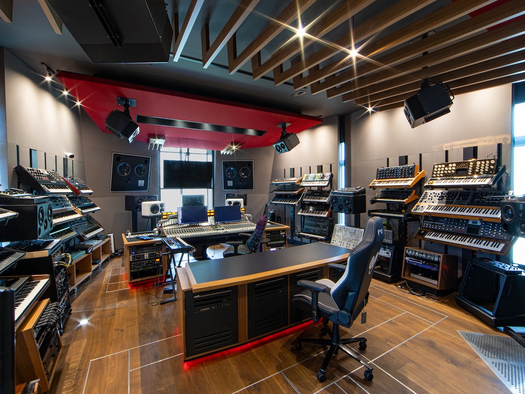 Deadmau5’s adjoining control room.