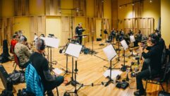 Recording a brass session inside Studio A, 'The Big Room.'