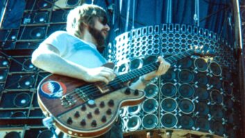 Phil Lesh cuts loose in front of the Wall of Sound. PHOTO: Ed Perlstein/Redferns/Getty Images