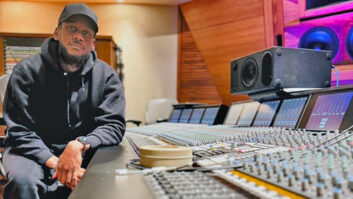 Aftermath Entertainment’s head engineer, Quentin “Q” Gilkey, with the facility’s 96-input Solid State Logic Duality Fuse.