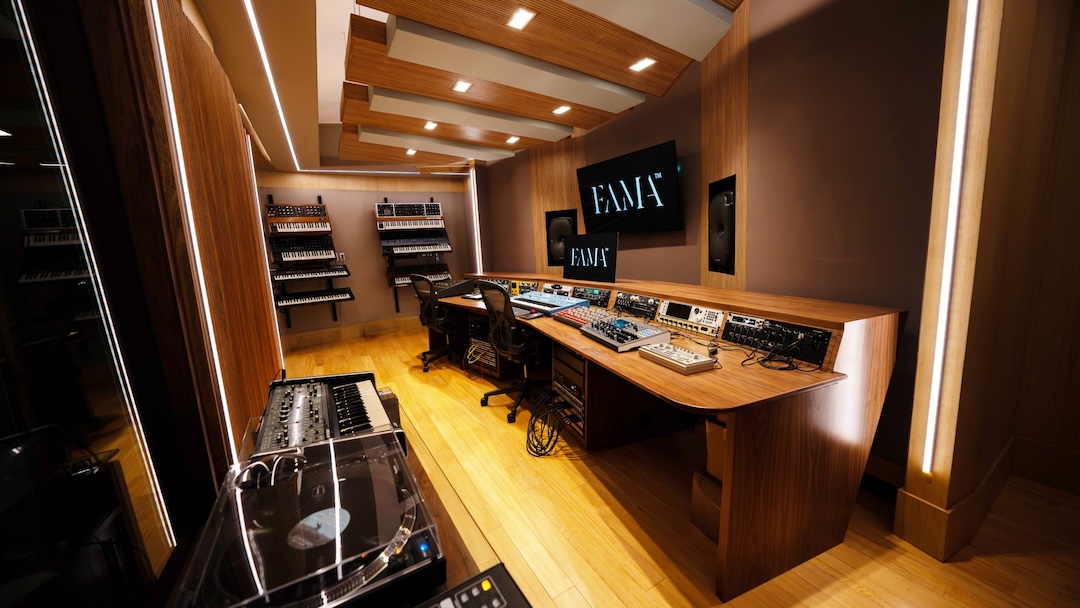 FAMA Studios' Studio D is hidden behind a bookcase inside a Santo Domino colonial building.