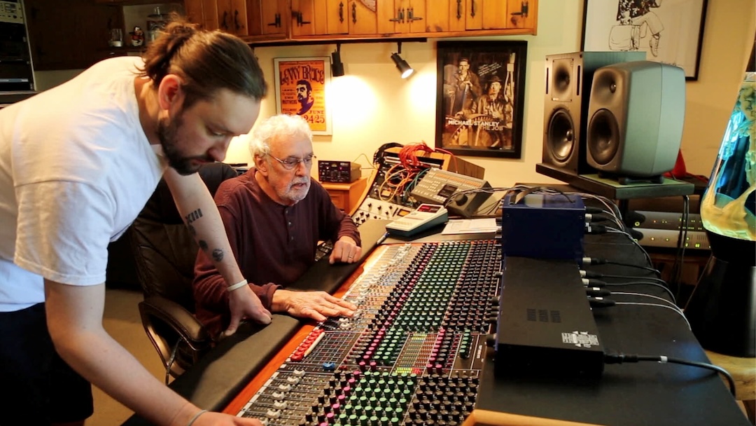 Michael and Bill Szymczyk working on Meredith Parks' debut album.
