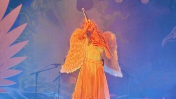 Magdalena Bay vocalist Mica Tenenbaum, wowing the crowd during the band’s stop in Buffalo on its recent Spring tour. Photo: Ava Young.